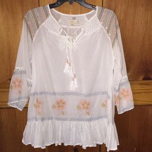 Embroidered Boho Blouse